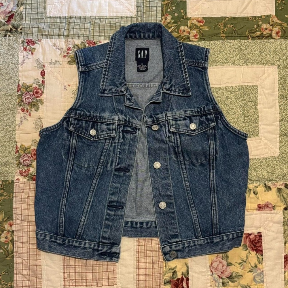GAP Classic Blue Denim Vest